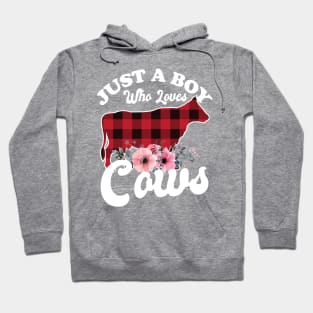 Just a Boy Who Loves Cows Hoodie